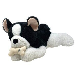 WALGREEN'S Boston Terrier Puppy Dog with Bone Plush Hug Me